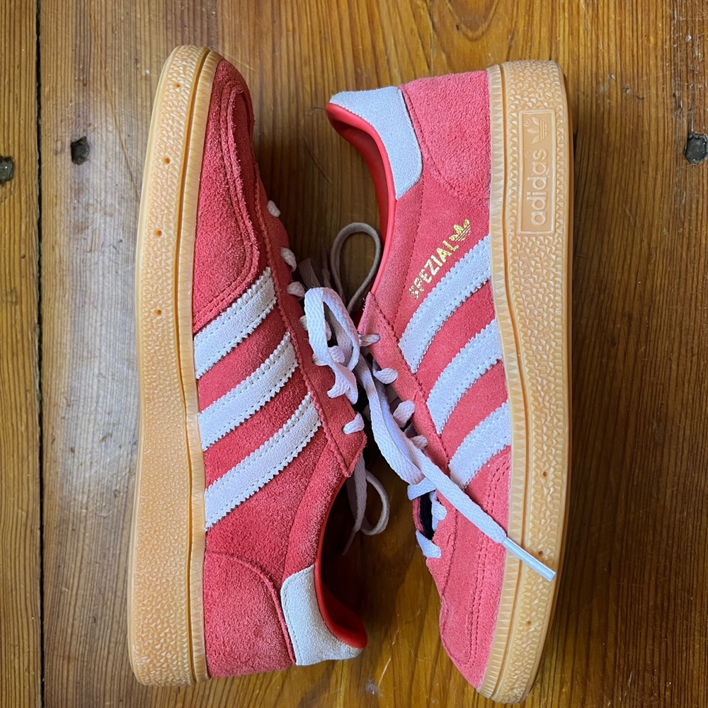 Adidas Women’s Handball Spezial Bright Red Clear Pink Size 6.5